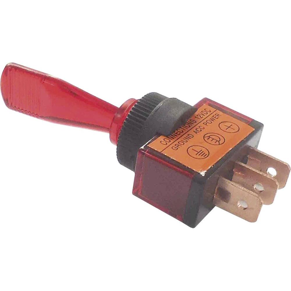 Тумблер12V 20A однополюсный красный 36-4370 Тумблер12V 20A однополюсный красный 36-4370