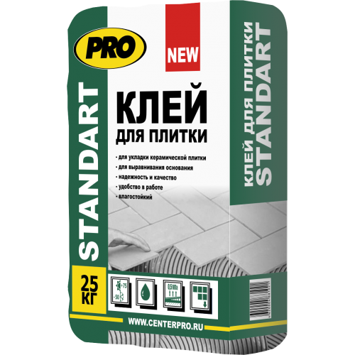 Клей для плитки "PRO" Стандарт 25 кг Клей для плитки "PRO" Стандарт 25 кг