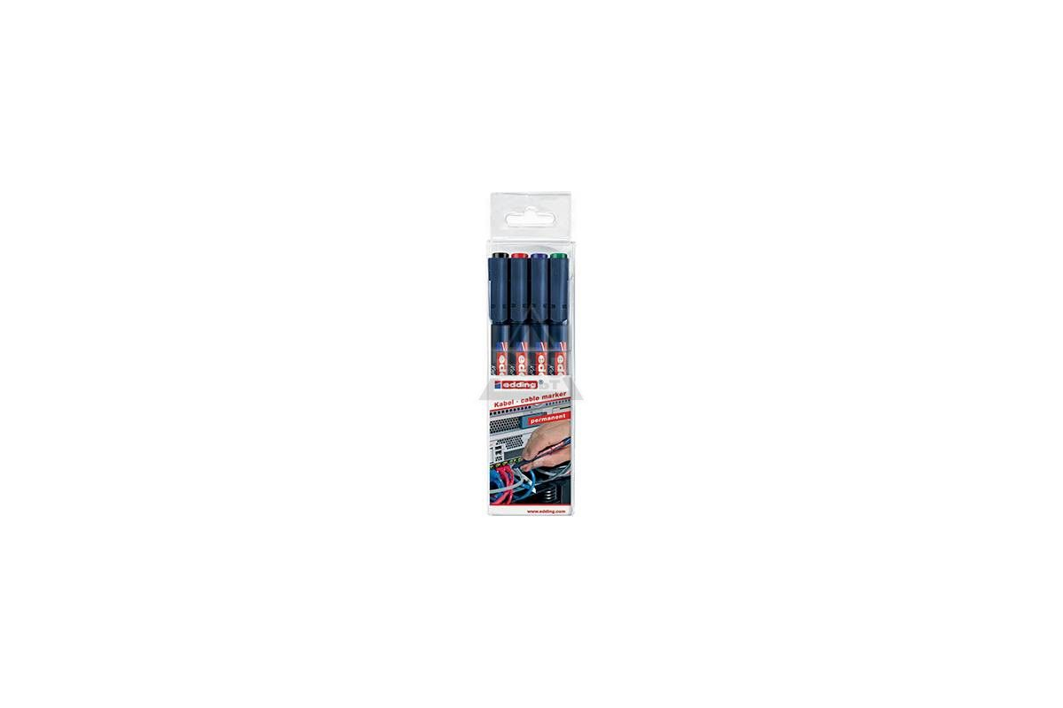 Набор маркеров Рексант Е-8407#4S,09-3997,(для маркировки кабелей)цвет,черный,красный,зеленый,синий.