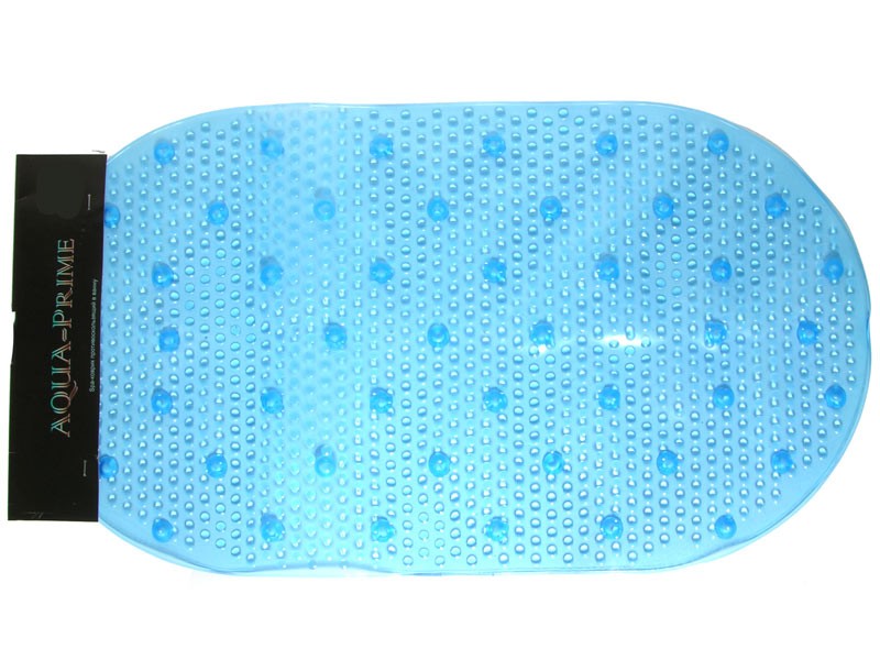 Коврик для ванной AQUA-PRIME 68*38см Дождь синий Коврик для ванной AQUA-PRIME 68*38см Дождь синий