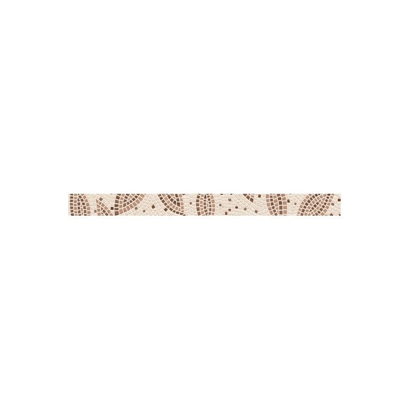 Бордюр Travertine mosaic коричневый 3х40
