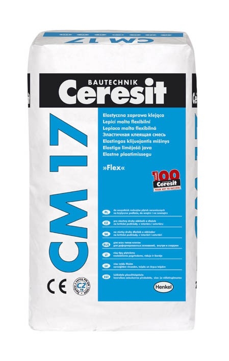 Клей для плитки высокоэластичный Ceresit CM 17 «Super Flex», 25 кг