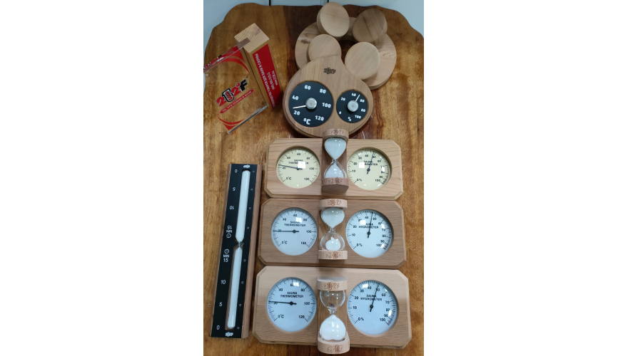 Термогигрометр+часы песочные ТН-25R silver