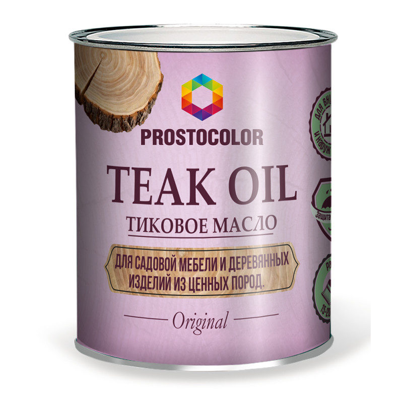 Масло тиковое для древесины PROSTOCOLOR 0,75л бруно