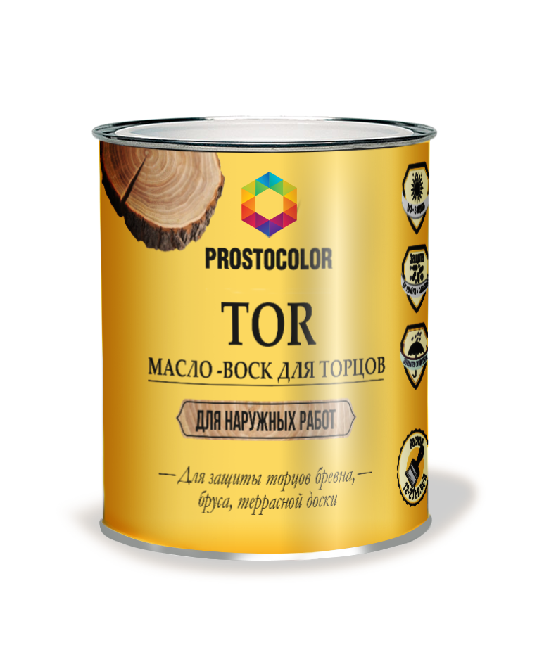 Масло-воск для торцов древесины PROSTOCOLOR 0,75л белый