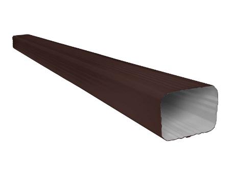 Труба водосточная квадратная  ф.80х80 мм цветная (коричневая)